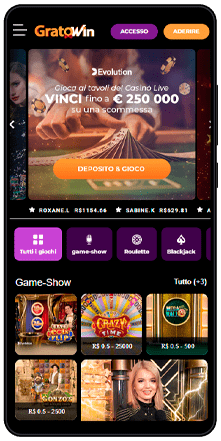 gratowin live casino